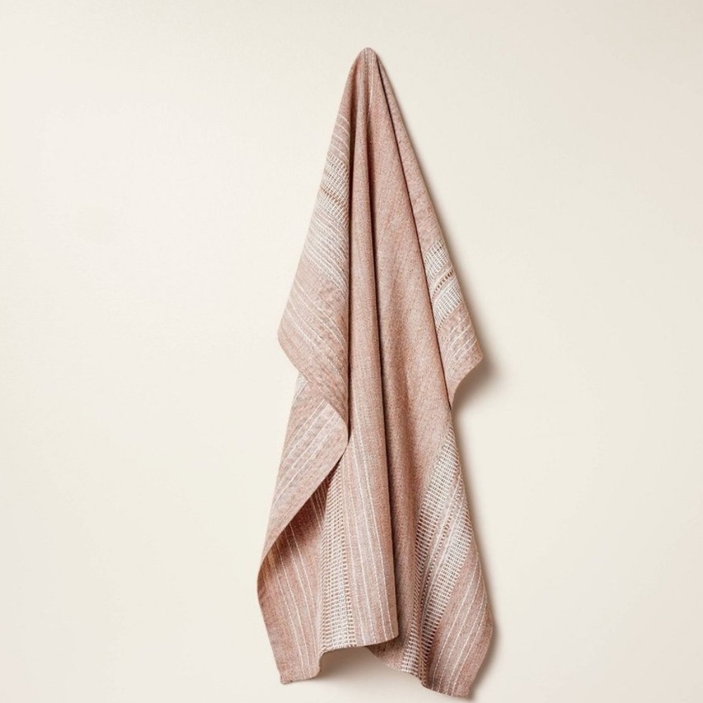 HEARTH & HAND NWT fall textural stripe flour sack kitchen towel